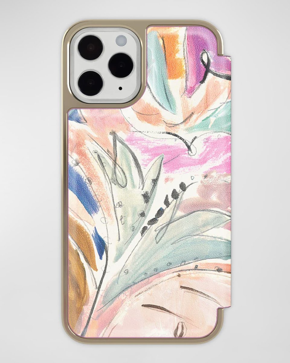 Floral Mirror Folio iPhone 14 Pro Max Case
